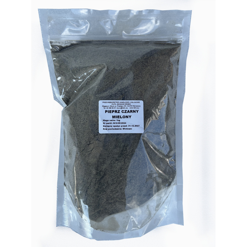 Pieprz czarny mielony - 1 kg (doypack) Pieprz czarny mielony - 1 kg (doypack)