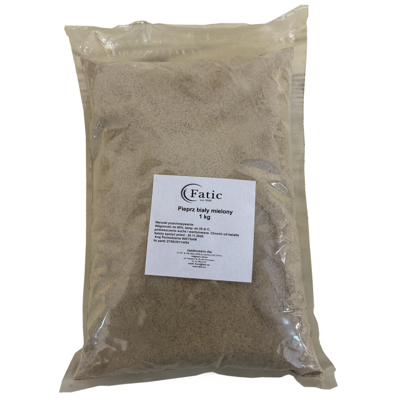 Pieprz biały mielony - 1 kg